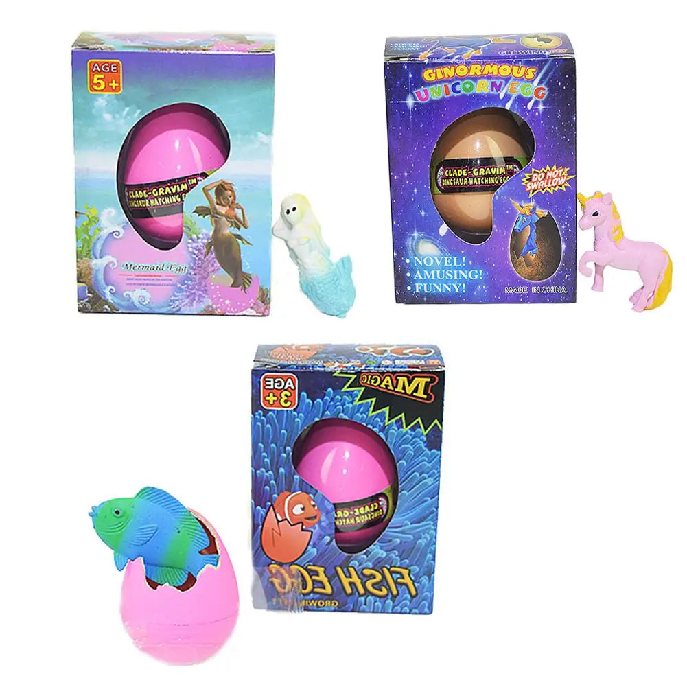 1Pcs Magic Novelty Toys Water Growing Mermaid/Unicorn Eggs Hatching in Water Easter Eggs Children Kids Fun Toy Birthday Gift