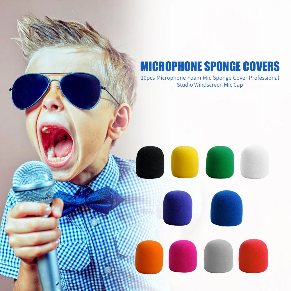 10Pcs Microphone Foam Cover Handheld Stage Microphone Windscreen Sponge Foam Mic Cover Karaoke DJ Sales Microphone CAP