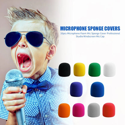 10Pcs Microphone Foam Cover Handheld Stage Microphone Windscreen Sponge Foam Mic Cover Karaoke DJ Sales Microphone CAP